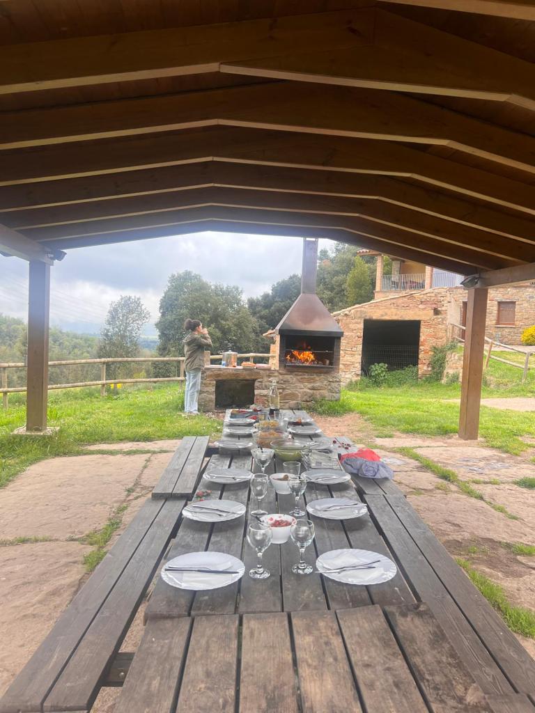 Barbacoa o carne asada en casa rural