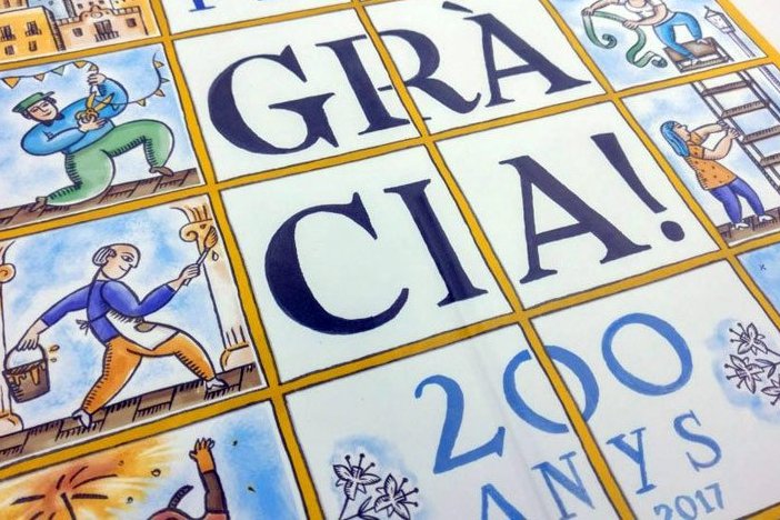 Celebración de los 200 años de las Fiestas de Gràcia en Barcelona en 2017